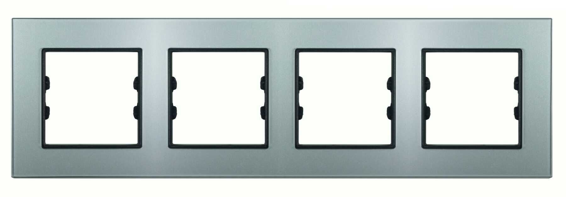 Pleksiglas Parlak Gümüş Dörtlü / Quad Çerçeve