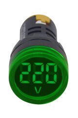 GWEST 22mm YEŞİL 24V-450V VOLTMETRE