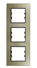 Pleksiglas Şampanya Üçlü Dikey  / Vertical Triple Çerçeve