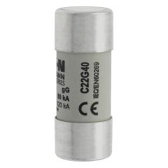 Eaton C22G40 Silindirik Sigorta 22x58, gG/gL, 690V, 80kA - 40A (C22G40)