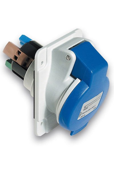 Schneider (PKY32F423) 3x32A, monofaze, 2P+T, IP44, HIZLI Eğik Makine Prizi