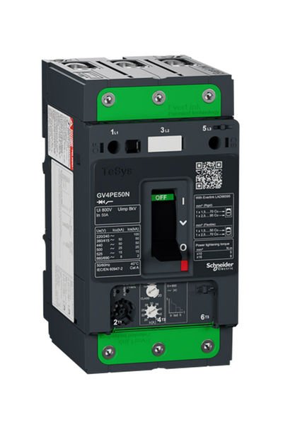 Schneider (GV4PE50N) TeSys GV4 Motor Devre Kesici Termik Many. 3P 50A 50kA