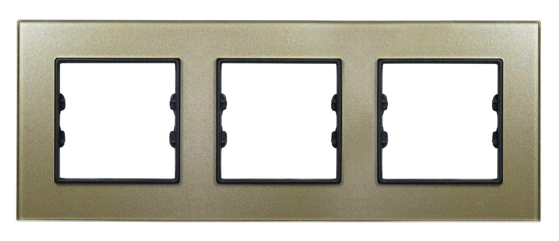 Pleksiglas Şampanya Üçlü / Triple Çerçeve