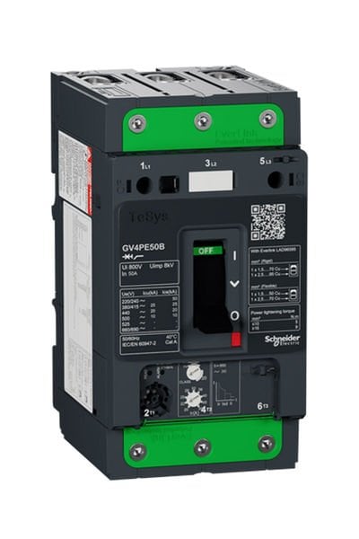 Schneider (GV4PE50B) TeSys GV4 Motor Devre Kesici Termik Many. 3P 50A 25kA