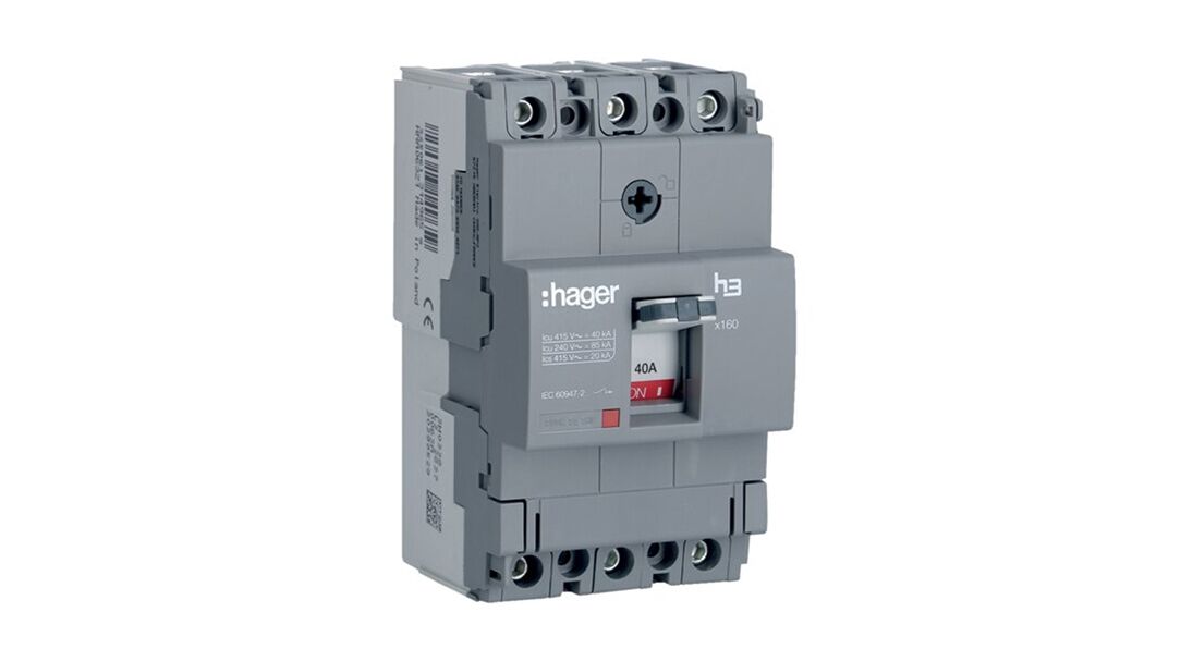 Hager Sabit Tip 40kA 40A 3 Kutuplu Kompakt Şalter