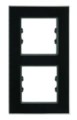Pleksiglas Parlak Siyah İkili Dikey / Vertical Dual Çerçeve