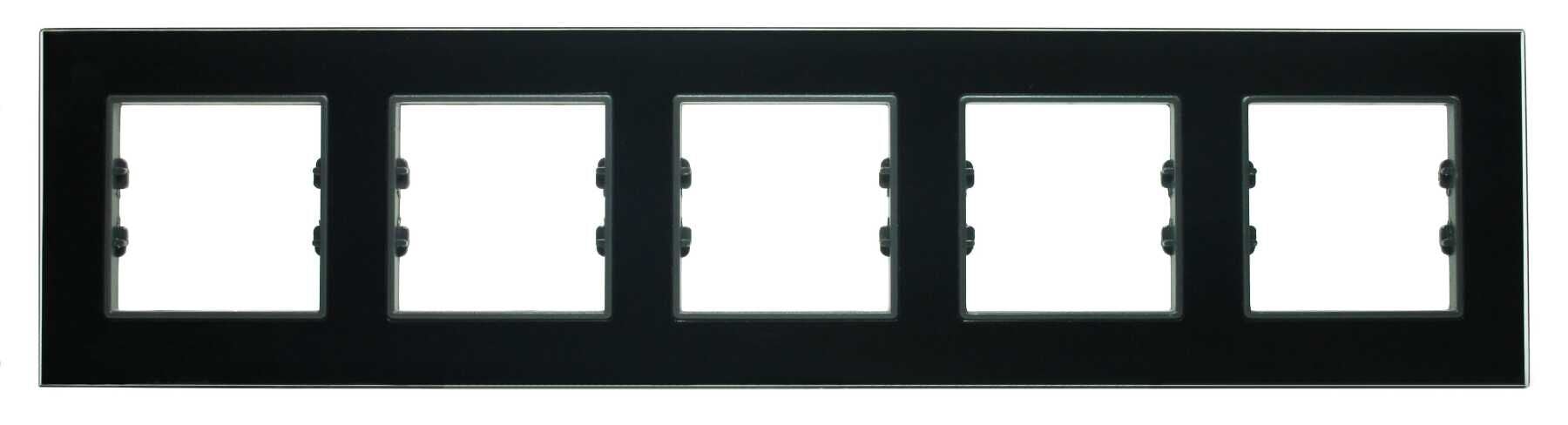 Pleksiglas Parlak Siyah Beşli / Penta Çerçeve