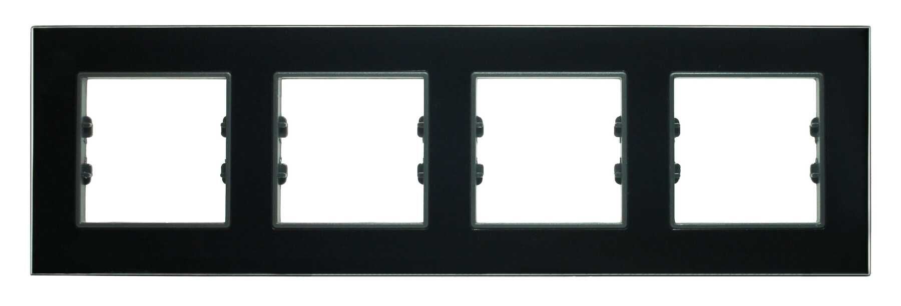 Pleksiglas Parlak Siyah Dörtlü / Quad Çerçeve