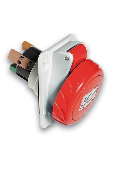 Schneider (PKY16F735) 5x16A, trifaze, 3P+N+T, IP67, HIZLI, Eğik Makine Prizi