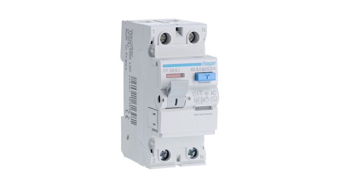 Hager 300mA 63A 2 Kutuplu AC Tipi Kaçak Akım Rölesi