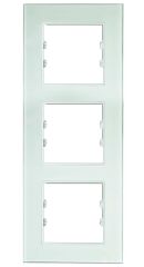 Pleksiglas Parlak Beyaz Üçlü Dikey / Vertical Triple Çerçeve