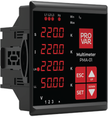 Provar (PMA-50D) Direkt Multimetre 50A Toroidal Akım Trafolu