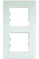 Pleksiglas Parlak Beyaz İkili Dikey / Vertical Dual Çerçeve