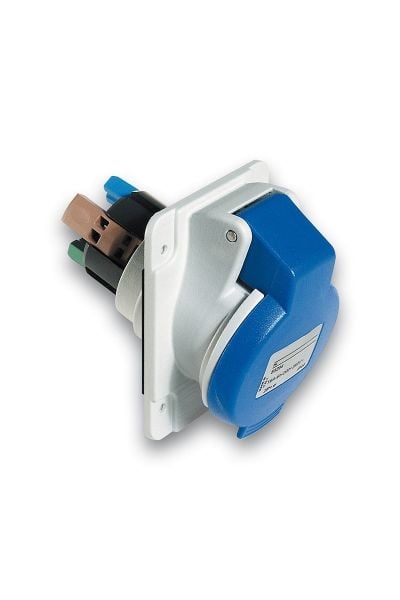 Schneider (PKY16F423) 3x16A, monofaze, 2P+T, IP44, HIZLI, Eğik Makine Prizi