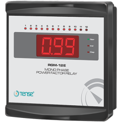Tense (RGM-12E) 12 Kad. 1 Faz Ekonomik Tip Faz Reaktif Güç Kontrol Rölesi