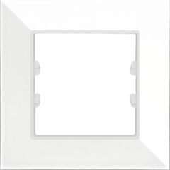 Pleksiglas Parlak Beyaz Tekli / Single Çerçeve