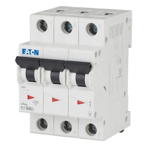Eaton PL7-B40/3 Minyatür Devre Kesici - 10kA - B eğrisi - 3x40A (263393)