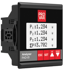 Provar (PAD-03-A) Gelişmiş Model Haberleşmeli Enerji Analizörü-800V
