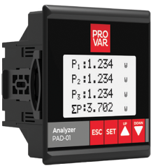Provar (PAD-03) Gelişmiş Model Haberleşmeli Enerji Analizörü