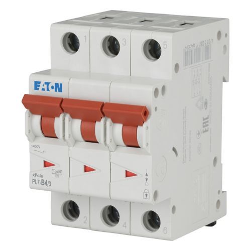 Eaton PL7-B4/3 Minyatür Devre Kesici - 10kA - B eğrisi - 3x4A (116709)