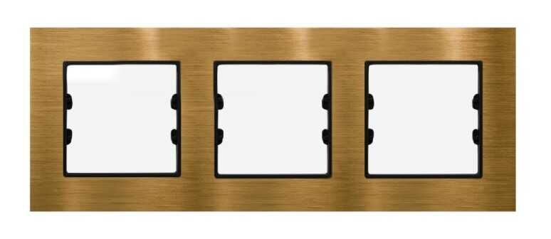 Metal Bakır Üçlü / Triple Çerçeve