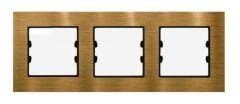 Metal Bakır Üçlü / Triple Çerçeve