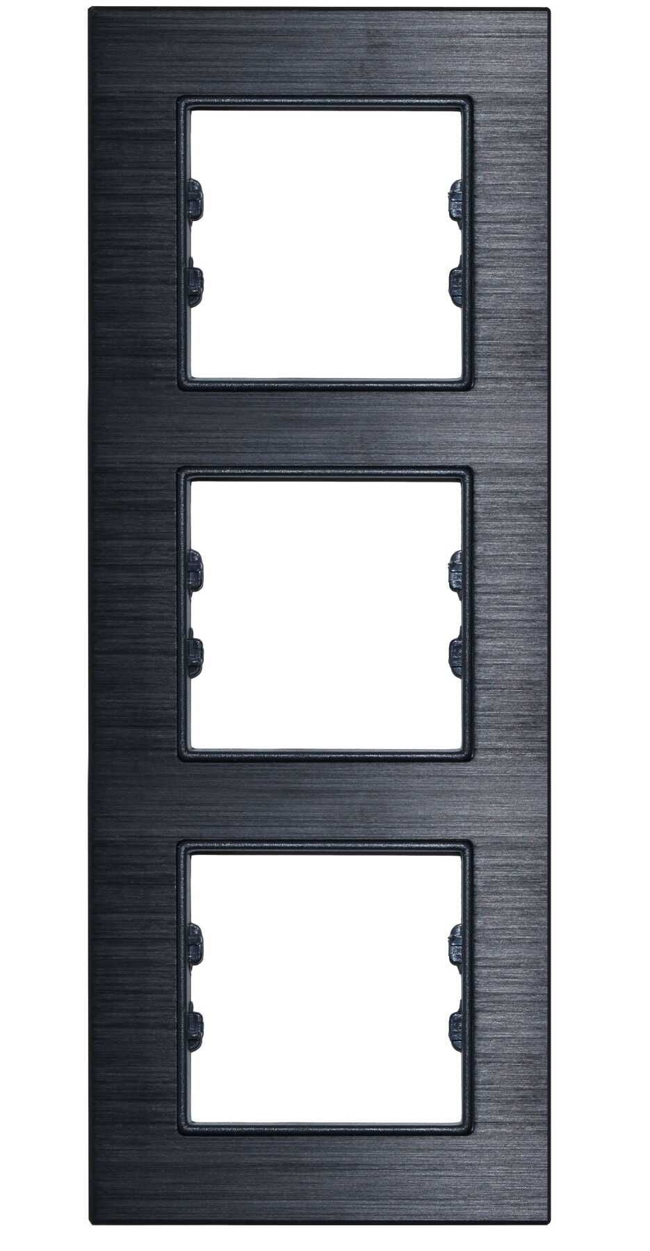 Metal Onyx Üçlü Dikey / Vertical Triple Çerçeve