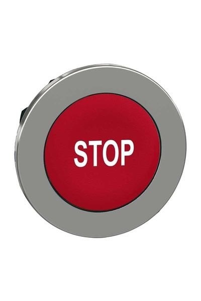 Schneider (ZB4FA434) Kırmızı üzerine beyaz ''STOP'' yazılı kafa Kırmızı