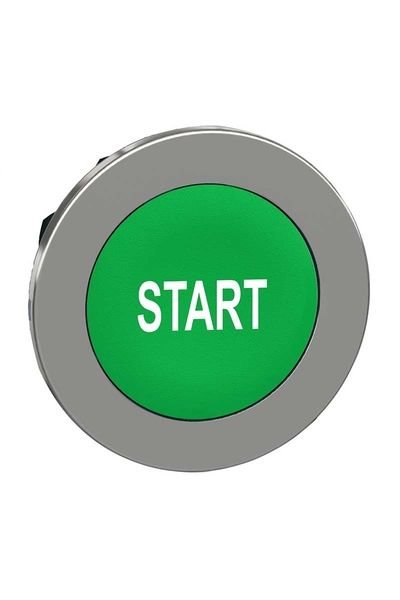 Schneider (ZB4FA333) Yeşil üzerine beyaz ''START'' yazılı kafa Yeşil