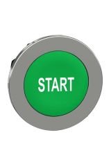 Schneider (ZB4FA333) Yeşil üzerine beyaz ''START'' yazılı kafa Yeşil