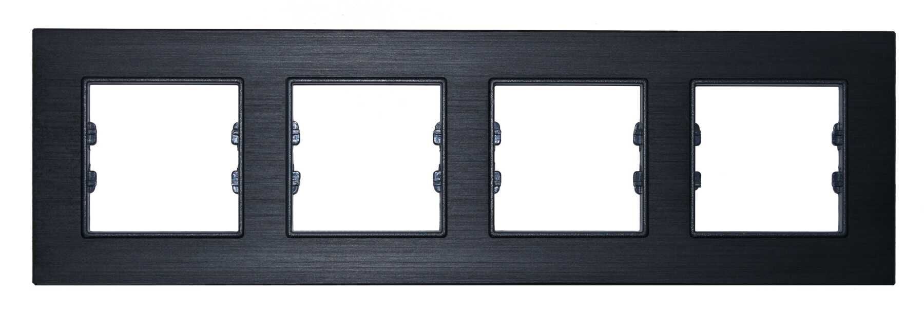 Metal Onyx Dörtlü / Quad Çerçeve