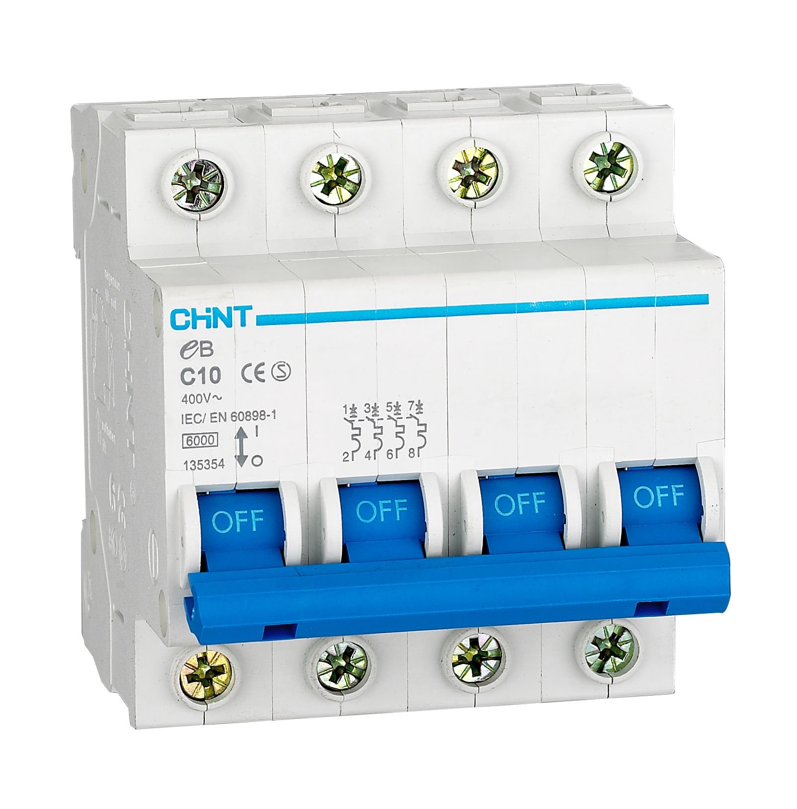 Chint (186529) eB Serisi / 4 Kutuplu 4,5kA / B tipi 32A Otomatik Sigorta