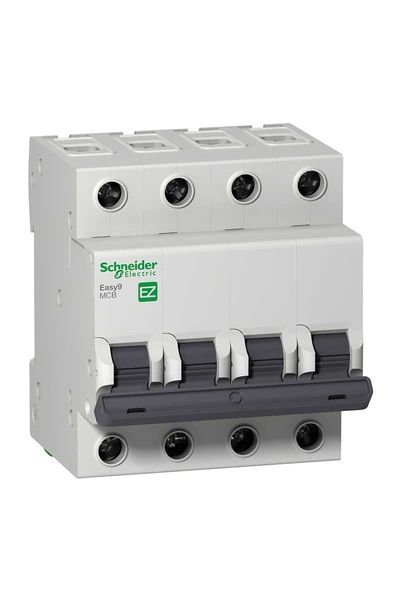Schneider (EZ9F56450) Easy9 4P 50A, 6kA C Eğrisi Otomat