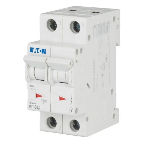 Eaton PL7-B3/2 Minyatür Devre Kesici - 10kA - B eğrisi - 2x3A (165085)