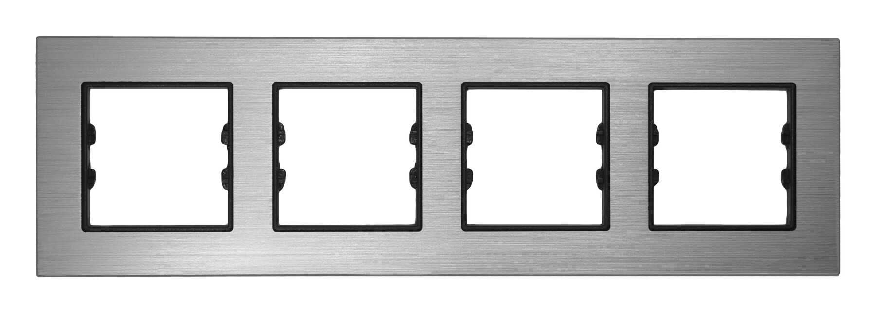 Metal Gümüş Dörtlü / Quad Çerçeve