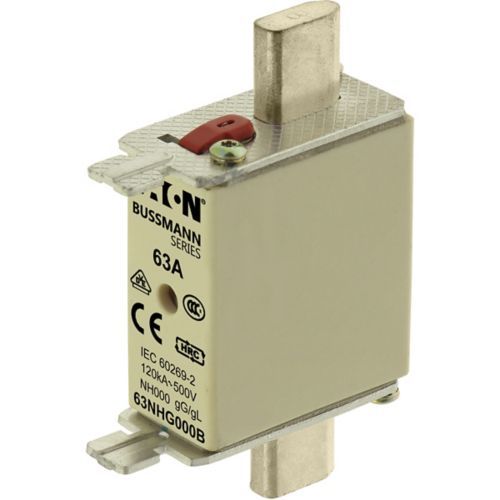 Eaton 63NHG000B NH Sigorta 00(000)-Boy, gG/gL, 500V, 120kA - 63 A (63NHG000B)