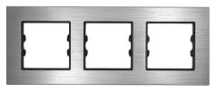 Metal Gümüş Üçlü / Triple Çerçeve