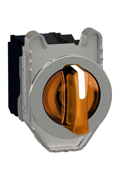 Schneider (XB4FK135M5) Işıklı, mandal buton LED 230 VAC  Turuncu 1NA+1NK