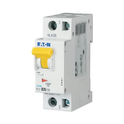 Eaton PL7-B25/1N Minyatür Devre Kesici - 10kA - B eğrisi - 1x25A+N (262742)