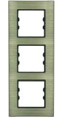 Metal Bronze Üçlü Dikey / Vertical Triple Çerçeve