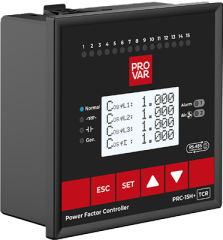 Provar (PRC-15AH+TCR) 15 Kademe OG/GES SVC Reaktif Güç Kontrol Rölesi