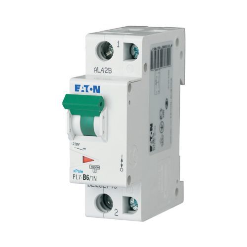 Eaton PL7-B6/1N Minyatür Devre Kesici - 10kA - B eğrisi - 1x6A+N (262727)