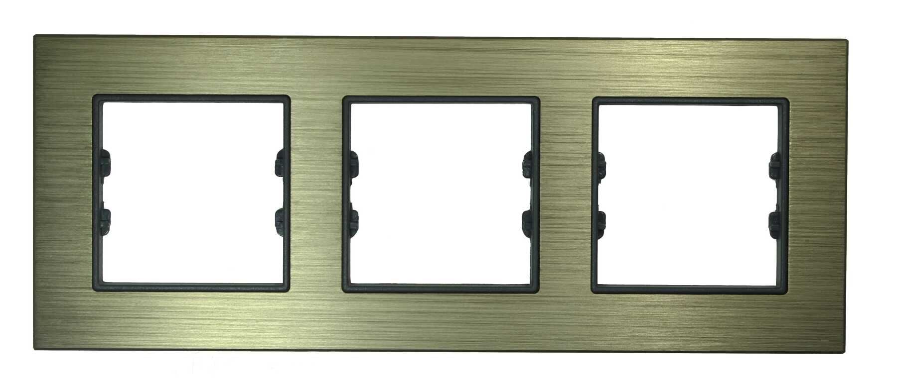 Metal Bronze Üçlü / Triple Çerçeve