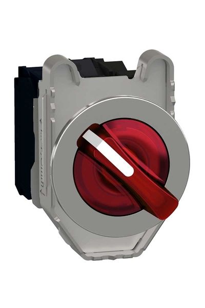 Schneider (XB4FK124M5) Işıklı, mandal buton LED 230 VAC  Kırmızı 1 NA+1 NK