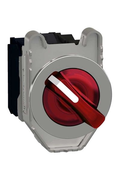 Schneider (XB4FK124B5) Işıklı, mandal buton LED 24 VAC /DC  Kırmızı 1 NA+1 NK