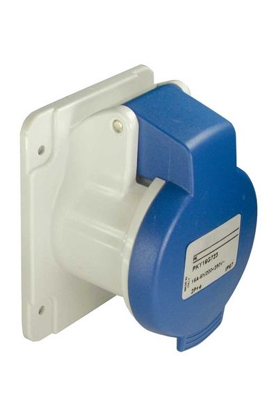 Schneider (PKF16F735) 5x16A, trifaze, 3P+N+T, IP67, VİDALI, Eğik Makine Prizi