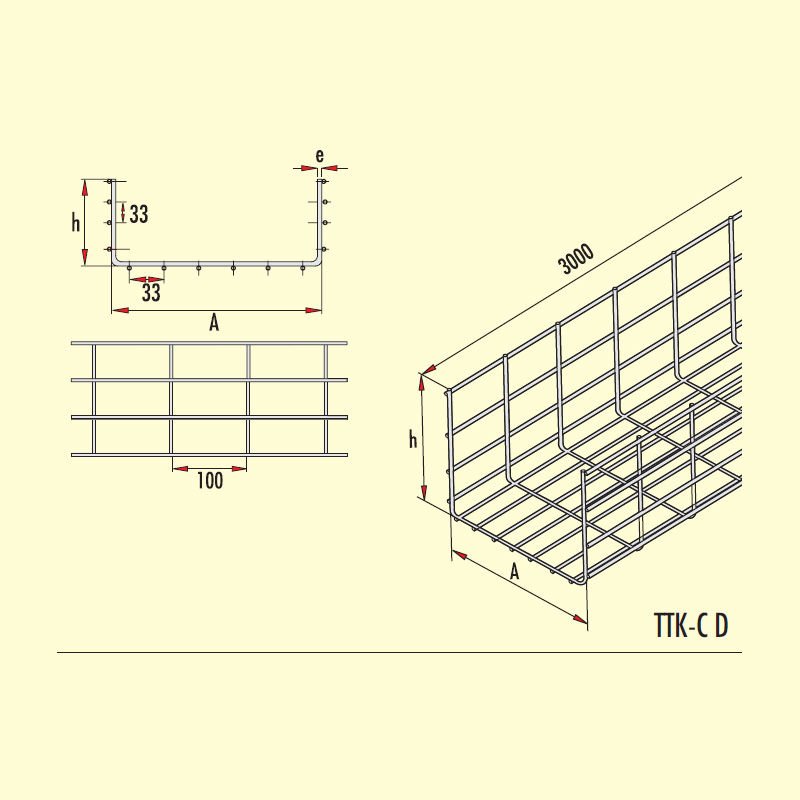 Gersan Tel Kablo Kanalı (h=120 mm)