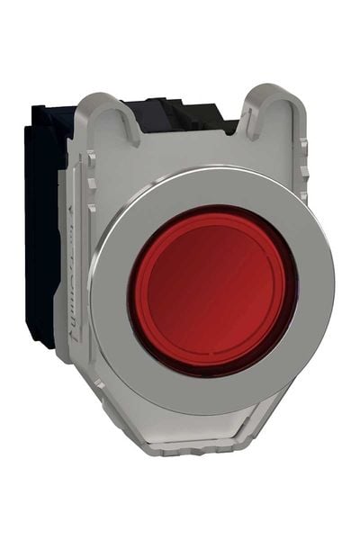 Schneider (XB4FW34B5) Işıklı, yaylı butonlar LED 24 VAC /DC Kırmızı 1 NA+1 NK