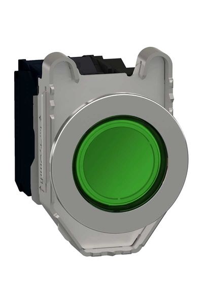 Schneider (XB4FW33B5) Işıklı, yaylı butonlar LED 24 VAC /DC Yeşil 1 NA+1 NK