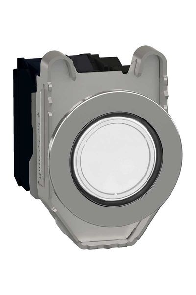 Schneider (XB4FW31B5) Işıklı, yaylı butonlar LED 24 VAC /DC Beyaz 1 NA+1 NK